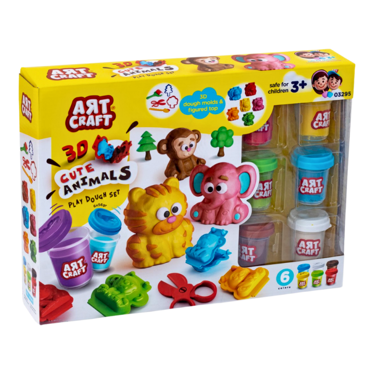 Dede 3D Speeldeeg Set - BPA-vrij creatief speelgoed voor kinderen vanaf 3 jaar